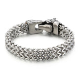 Wolf Head Double-Layer Titanium Steel Men's Bracelet