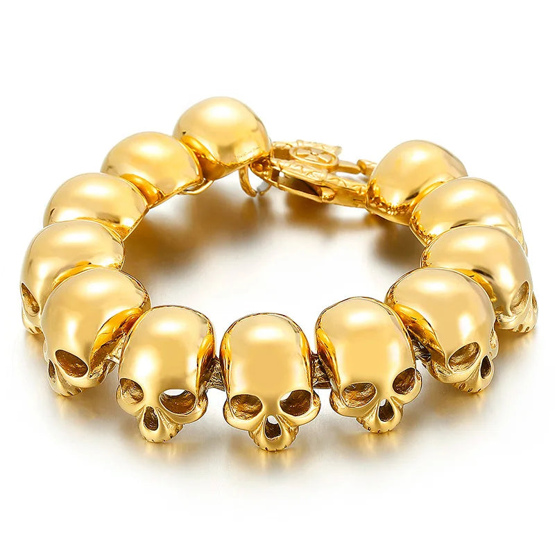 Skull Bracelet for Men Titanium Steel Creative Boy