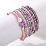 Natural Pearl Crystal Stone Beaded Bracelet for Women