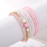 Natural Pearl Crystal Stone Beaded Bracelet for Women
