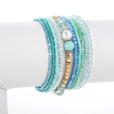 Natural Pearl Crystal Stone Beaded Bracelet for Women