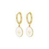 925 Silver Music Symbol Earrings with Diamonds
