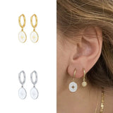 925 Silver Music Symbol Earrings with Diamonds