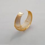 Vintage Court Open Bracelet Women Dubai Bride Golden Cuff Bracelet