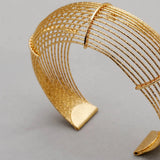Vintage Court Open Bracelet Women Dubai Bride Golden Cuff Bracelet