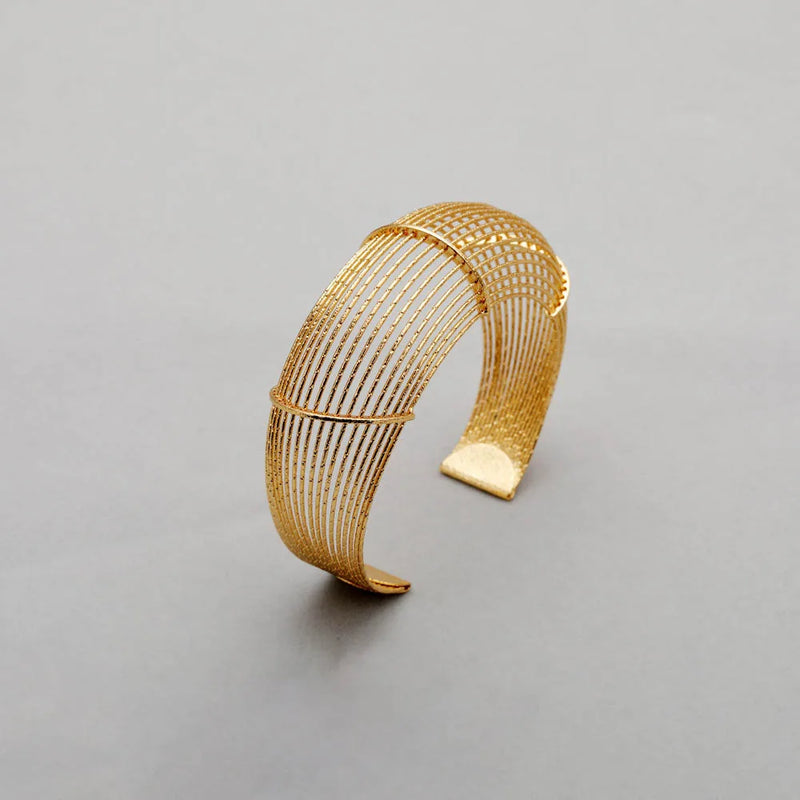Vintage Court Open Bracelet Women Dubai Bride Golden Cuff Bracelet