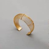 Vintage Court Open Bracelet Women Dubai Bride Golden Cuff Bracelet