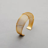 Vintage Court Open Bracelet Women Dubai Bride Golden Cuff Bracelet