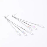 Sparkling Austrian Crystal Earrings in 925 Silver - Women's Jewelry
