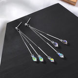 Sparkling Austrian Crystal Earrings in 925 Silver - Women's Jewelry
