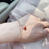 European Style 925 Silver Agate Skirt Bracelet Light Jewelry
