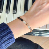 925 Silver Pig Nose Twist Lock Bracelet for Women's Party