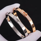 925 Silver Pig Nose Twist Lock Bracelet for Women's Party