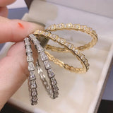European Micro-Inlaid Zircon Earrings Round Big Hoop Earring ZK30