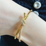European Rose Rope Knot Bracelet Women's High-Quality Jewelry