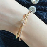 European Rose Rope Knot Bracelet Women's High-Quality Jewelry