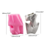 European-style Half-body Vase Silicone Mold for Succulent Resin Tool