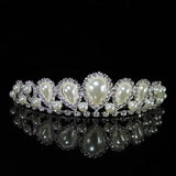 Pearl Headdress Comb Crown for Girls Birthday Party