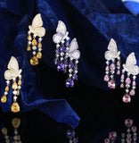 Vintage Butterfly Wings Tassel Water Drop Shape Jewelry