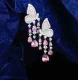 Vintage Butterfly Wings Tassel Water Drop Shape Jewelry