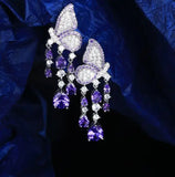 Vintage Butterfly Wings Tassel Water Drop Shape Jewelry
