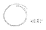 Charm Anklets Silver Jewelry For Women 925 Sterling Silver Anklet Female Accesso