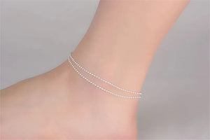 Charm Anklets Silver Jewelry For Women 925 Sterling Silver Anklet Female Accesso