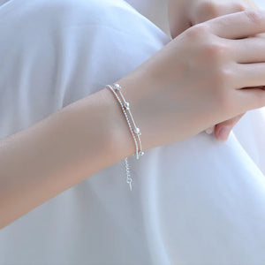 Charm Silver 925 Women Bracelets Jewelry Lady Ball Silver Anklets For