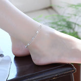 Charm Silver 925 Women Bracelets Jewelry Lady Ball Silver Anklets For