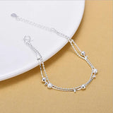 Charm Silver 925 Women Bracelets Jewelry Lady Ball Silver Anklets For