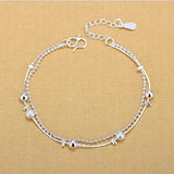 Charm Silver 925 Women Bracelets Jewelry Lady Ball Silver Anklets For