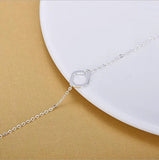 Square Silver 925 Anklets for Women