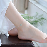 Square Silver 925 Anklets for Women