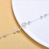 Sterling Silver Anklets Women Bracelets Wedding Accessories