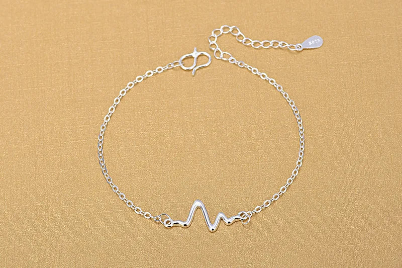 Geometric Chain Bracelets Silver 925 Anklets Wedding Accessories