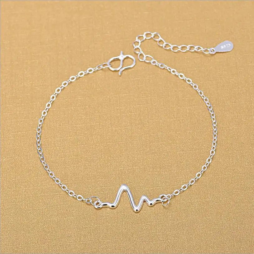Geometric Chain Bracelets Silver 925 Anklets Wedding Accessories
