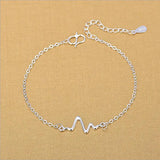 Geometric Chain Bracelets Silver 925 Anklets Wedding Accessories