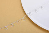 925 Silver Anklets Charm Heart Bracelets for Women