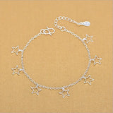 925 Silver Anklets For Women Star Bracelets Silver 925 Wedding Gift