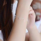 925 Silver Anklets For Women Star Bracelets Silver 925 Wedding Gift
