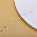 925 Silver Anklets For Women Star Bracelets Silver 925 Wedding Gift