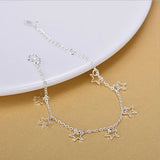 925 Silver Anklets For Women Star Bracelets Silver 925 Wedding Gift