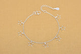 925 Silver Anklets For Women Star Bracelets Silver 925 Wedding Gift