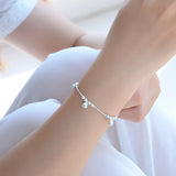 Silver 925 Anklets For Women Party Balls Bracelet Girl Wedding Jewelry