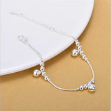 Silver 925 Anklets For Women Party Balls Bracelet Girl Wedding Jewelry