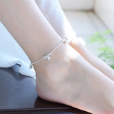 Silver 925 Anklets For Women Party Balls Bracelet Girl Wedding Jewelry