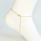 Dainty 18K Plated Pearl Anklet for Women