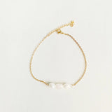 Dainty 18K Plated Pearl Anklet for Women