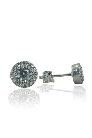 Zircon Sports 925 Silver Earrings