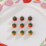 Persimmon Double Alloy Fruit Pendant DIY Accessories